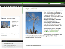 Tablet Screenshot of highclimbers.dennisland.com